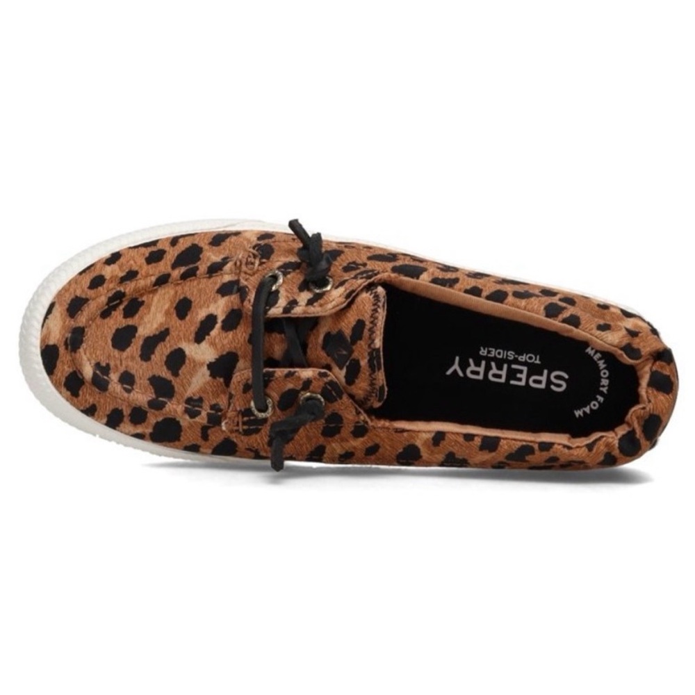 Sperry Leopard Print Slip-On boat shoes